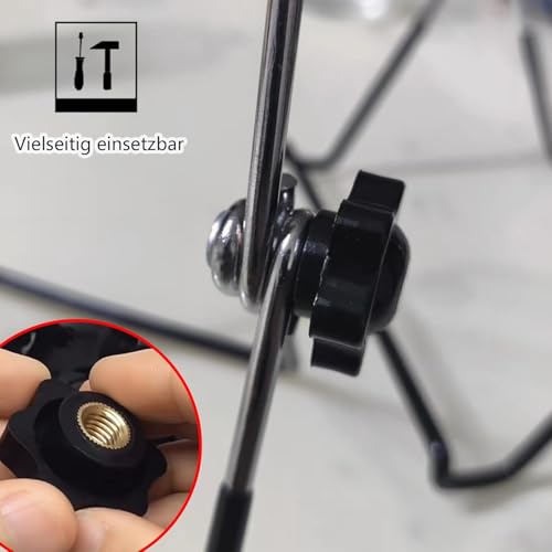 2 Stück Sterngriffmutter M8, Rändelschraube Äußerer Durchmesser 38mm, Flügelmutter M8, Innengewinde Klemmknopf, für Mechanische, Industrie, Möbel, Elektronische Ausrüstung, Fitnessgeräte