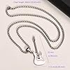 IMINI Collier avec pendentif guitare punk en acier inoxydable pour hommes, femmes, filles, chaîne de breloques musicales électroniques R&B Rock personnalisée, bijou vintage, cadeau pour les amateurs #5