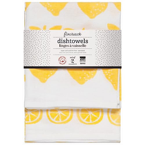 Image of Now Designs Floursack Dishtowel Set of 2 | Lemons