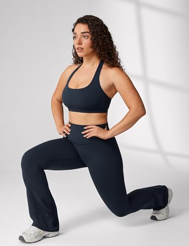 Hugcurve Detachable Halter Sports Bra Racerback for Women Padded Square Neck Open Back Yoga Workout Top3