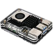 Raspberry Pi 5 Acrylic Case ABS Enlosure Shell with Cooling Fan for RPI 5 Active Cooler Black