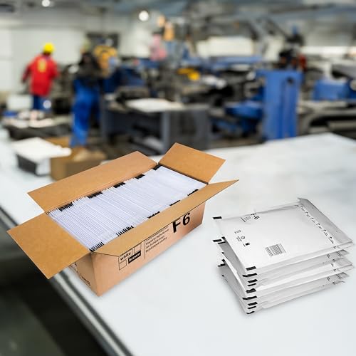 100 Versandtaschen Luftpolsterumschläge DIN A4 haftklebend Luftpolsterversandtaschen Luftpolstertaschen Gr. F/6 F6 weiß (240mm x 350mm) Umschläge gepolstert Polsterumschlag Taschen