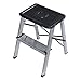Eurroweb Tabouret escabeau Pliant 2 marches en Aluminium