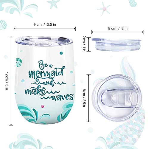 NymphFable 12oz Sirena Taza Termo Cafe para Llevar Taza Termica Acero Inoxidable Taza Personalizada - Imagen 4