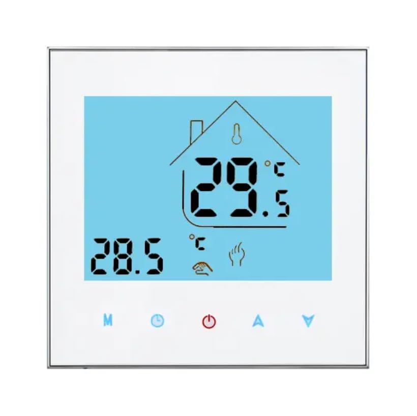 programmierbarer WLAN-Thermostat AC605, Temperaturregler, Fernbedienung für elektrische Fußbodeneizung. Alexa, Google-Assistent, SmartHome, Tuya APP kompatibel. 16A