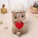 Valentine's Day Dog Sweater for Small & Medium Dog,Warm Soft Flannel Heart Shape Dog Valentine's Day