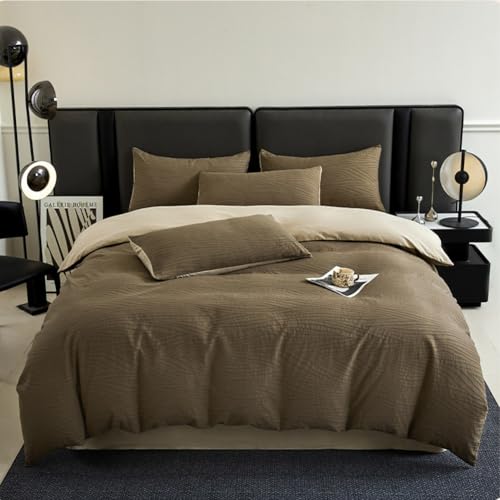 Parure de lit 4P marron queen pour transformer votre chambre en cocon douillet