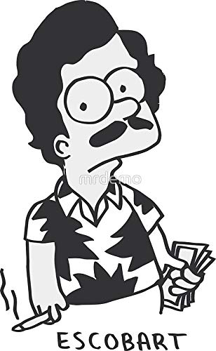 Pablo Escobart - Sticker Graphic - Auto, Wall, Laptop, Cell, Truck Sticker for Windows, Cars, Trucks
