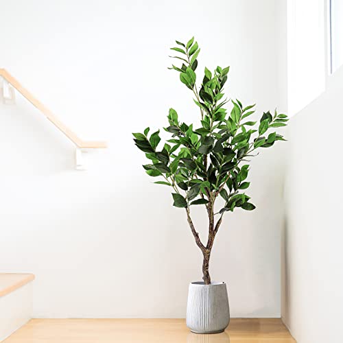 Yoleo 4Ft Artificial Bay Laurel Tree Fake Bay Plant With Lifelike Leaves Faux Laurel Plant For Living Room Bedroom Balcony Corner Office Decor #TOP3