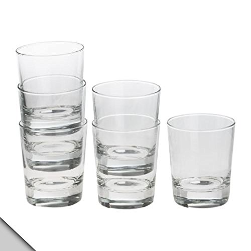 IKEA - GODIS Glass, clear glass, H: 4" (X6)