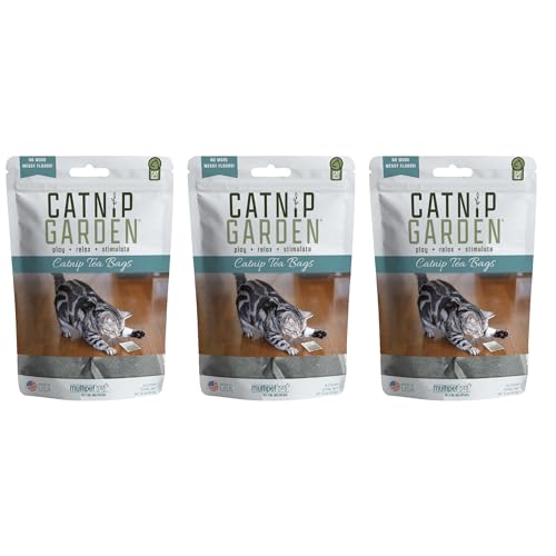 Catnip Garden Catnip Tea Bags for Cats, All Natural, 6 Count (Pack of 3)