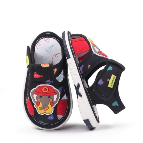 Baby Toddler Boys Squeaky Sandals Premium Rubber Sole Closed-Toe Non-Slip Infant Shoes Soft First Walkers Shoes3