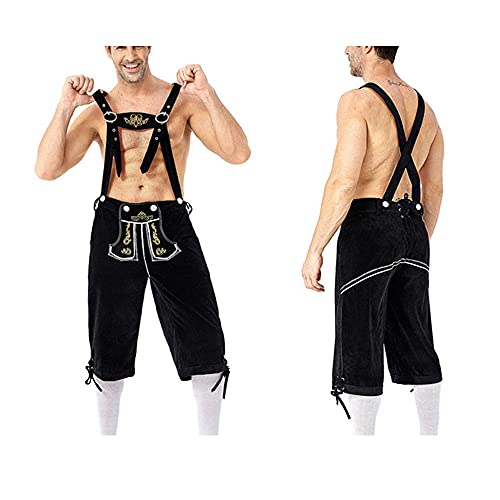 GIVBRO Oktoberfest Kostuum Lederhosen Broek Traditionele Beierse Bierbroek Fancy Dress Outfits voor Mannen Halloween Dress Up Taverne Rollenspel - Afbeelding 3