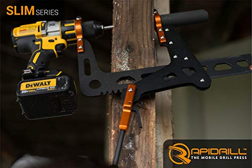 Rapidrill Slim - The Mobile Drill Press | Attaches To Most Hand Drills | Drill Faster, Easier, And Safer | Designed For Light Metals And Wood #TOP4