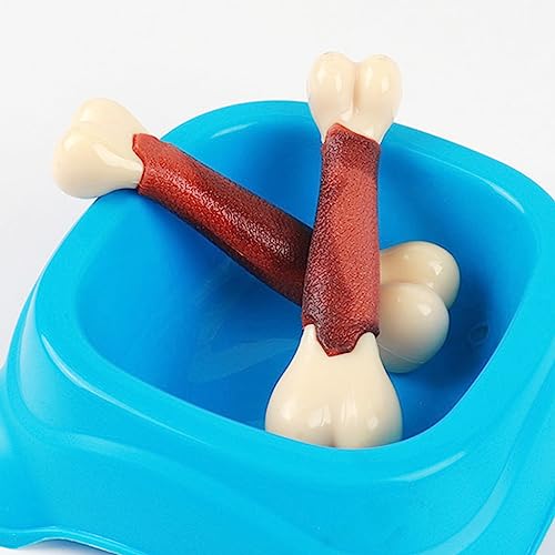 Kalttoy Kauspielzeug für Hunde, Knochenform, Rindfleischgeschmack, Zahnbürste, langlebiger Zahnknochen
