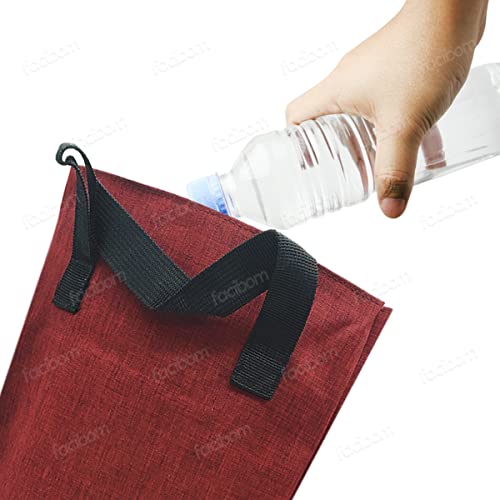 Sacola bolsa termica wine bag para carregar 2 garrafas de vinho fecho com velcro