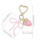 Ymapinc Zawieszki do torebek truskawkowych, urocza torba akcesoria brelok urocza torebka zawieszki kwiat kokarda brelok truskawka prezent kawaii akcesoria samochodowe dla kobiet