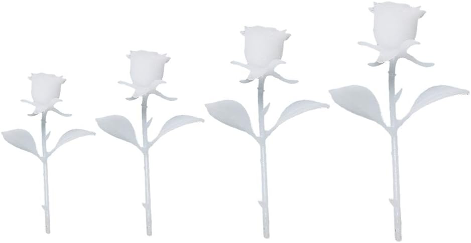 1 / 4X Simulation 3D Stereo Rose Model Crystal Epoxy Jewelry Filling Forest Landscape Filling Resin Keychain