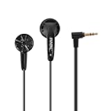 FAAEAL Iris Ancestor in-Ear Earphones, Super Bass 3.5mm Wired Headphones, Earbuds Without/with HD Microphone, Balanced Sound 32ohm Flat Head Earbuds for Smartphones (Without Mic, Black)