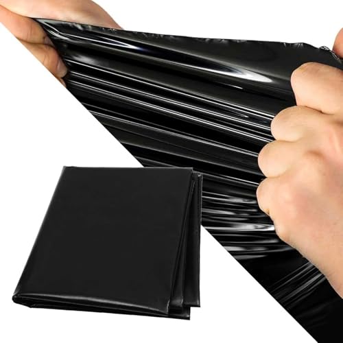 Bâche de bassin en PEHD noir pour grands bassins de jardin aquatiques et poissons