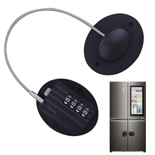 Serrure De Porte De Réfrigérateur Pour Sécurité Enfant, Avec Code À 4 Chiffres, Cadenas Frigo Porte, Bloque Porte Frigo, Pour Placards Armoires...