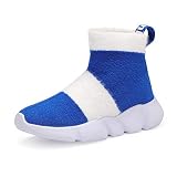 Casbeam Boys Walking Shoes Kids Fashionable Stripes Sock Sneakers - Mesh Slip on Casual Shoes for Gi