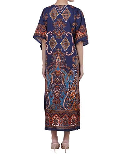 Miss Lavish London Plus Size Kaftan Dresses for Women– Beach Swimsuit Cover Up Batwing Sleeve Mumu Sundresses for Vacation4