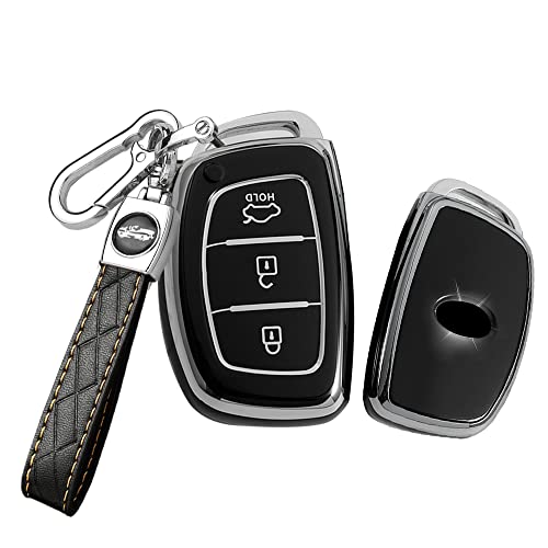 Coque de clé pour Hyundai Kona et Tucson, étui premium en cuir et TPU