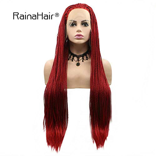 Parrucca intrecciata afroamericana, 66 cm, pizzo