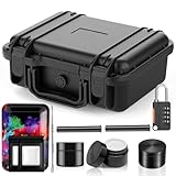 Kyrgyzst Smell Proof Box - Large Capacity Splash Resistant Stash Box Container with Heavy Duty Lockable Lid & Odor-Absorbing Carbon Liner - Ideal Smell Proof Container for Home, Travel, Gifts