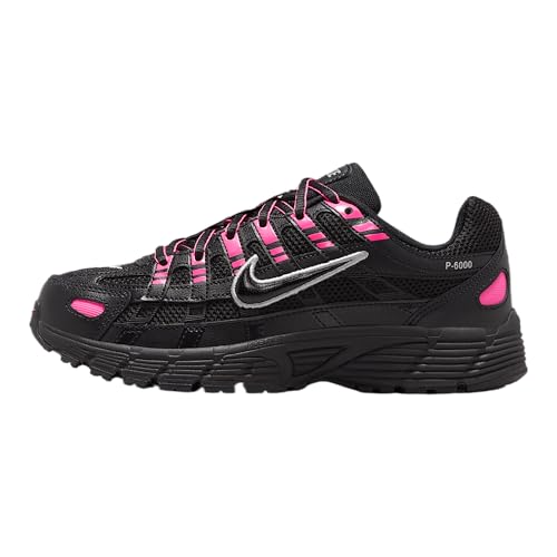 Nike P-6000 Big Kids' Shoes (HV5064-600, Pink Blast/Metallic Silver/Black)