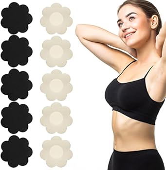 COMNICO 60 Stuks Tepelafdekkingen - Zelfklevende Borstpasties Beige 6x6 Cm