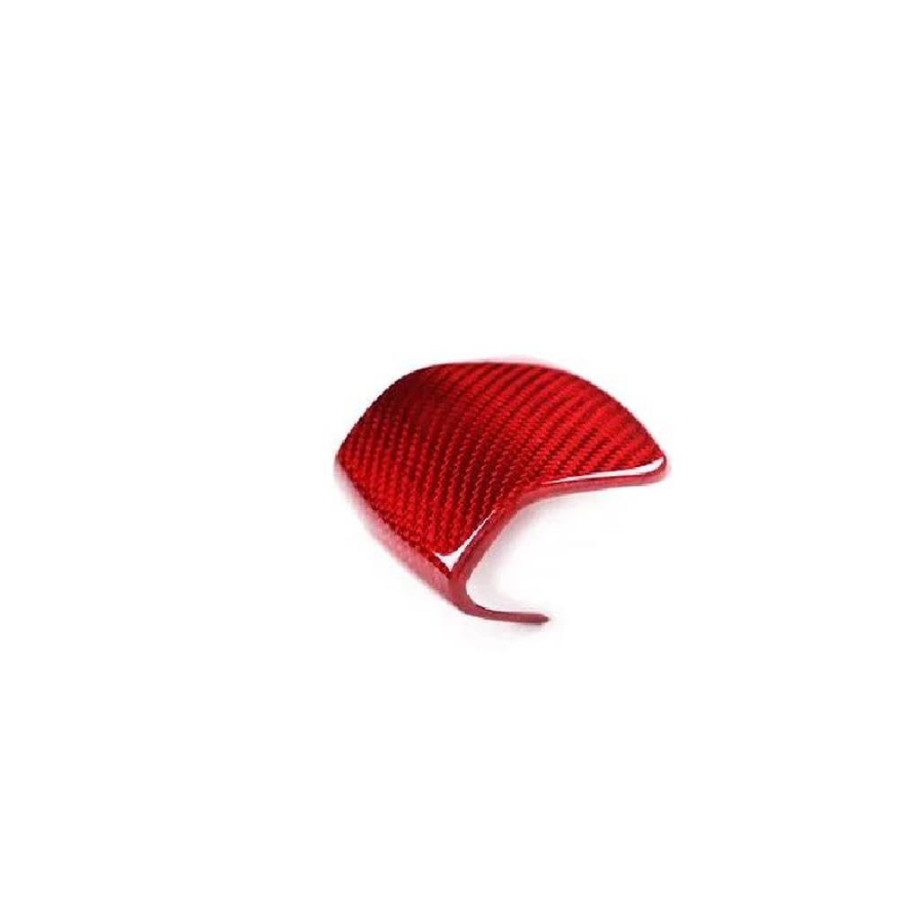 HYASDBWE Car Gear Head Shift Knob Handle Cover Trim Accessories for Range Rover for Vogue L460 2023- Real Carbon Fiber Gear Shifter Parts(Red)