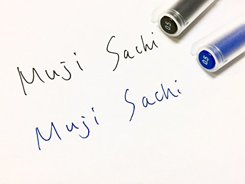 Muji Gel Ink Ball Point Pen 0.5Mm Mixed 10Pcs [Black 5 Pcs & Blue 5 Pcs] #TOP3