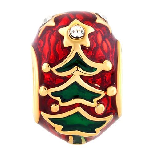 Image of Christmas Holiday Season Charms for Pandora Bracelets New Snowflake Santa Claus Home Moose Gift Tree Candy Cane Snow Globe
