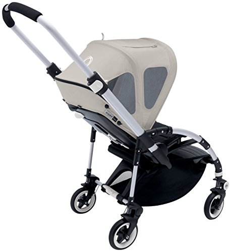 Bugaboo Bee Breezy Sun Canopy, Arctic Grey - Extendable Sun Canopy with UPF Sun Protection and Mesh Ventilation Panels