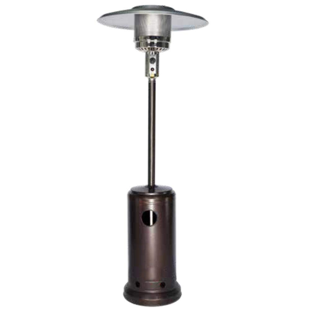 BAKAJI Stufa a Gas GPL Riscaldamento da Patio Giardino Fungo Riscaldante per Esterno Potenza 12KW Altezza 221cm con Accensione Piezoelettrica Vano Bombola e Ruote per Trasporto