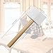 Dead Blow Nylon Hammer for Metal Roofing, Non-Marring Square Face Mallet with Solid Wood Handle, Lightweight Sheet Metal Tool for Standing Seam Roof Panel Bending and Corner Work (White)