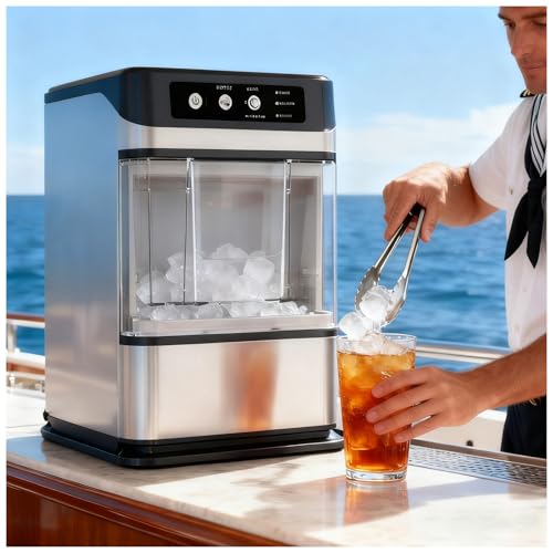 Fabricadora de hielo portátil con tanque extraíble y 37.5 lb/24h miniatura 1