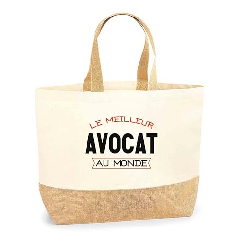 Cabas en jute durable Le meilleur Avocat avec anses renforcées pour le marché