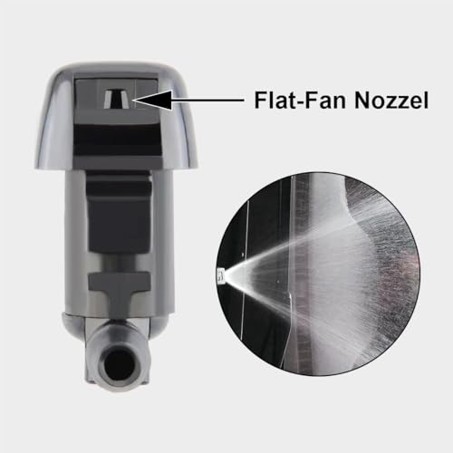 Windshield Washer Nozzles Kit Compatible with F550 F450 F350 F250 Washer Jet and Fluid Hose with Connector Replaces OE# BC3Z-17K605-B, BC3Z-17603-A