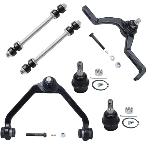Image of Detroit Axle - 6pc Front Control Arms Kit for Ford Explorer Sport Trac Ranger Mercury Mountaineer Mazda B2500 B3000 B4000, 2 Upper Control Arms 2 Sway Bars 2 Lower Ball Joints Replacement