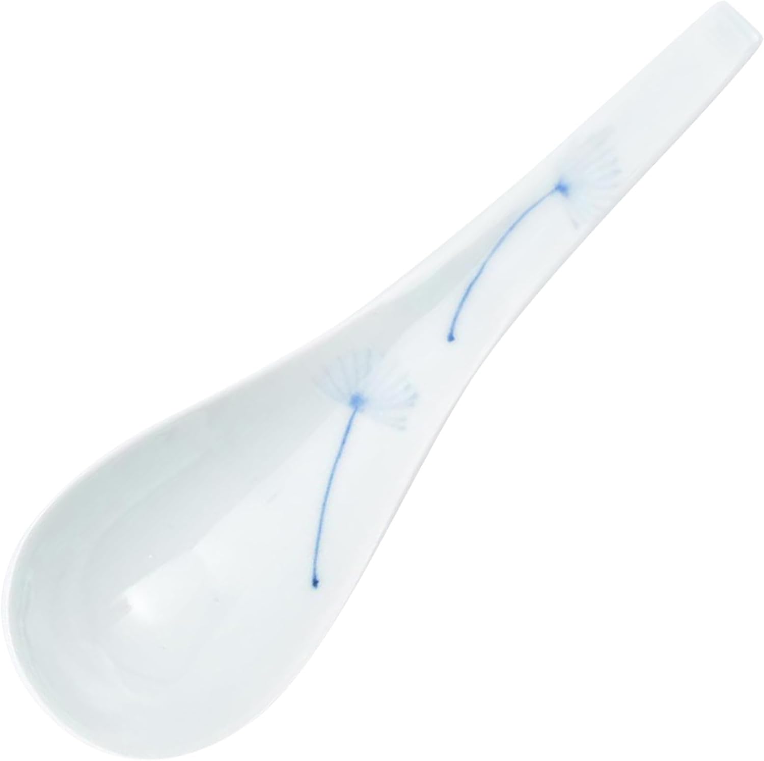 Arita Ware R2341 Ultimate Astragalus Dandelion Pattern (Blue/Blue) Diameter Approximately 6.3 inches (16 cm), Lotus Spoon, Ceramic 20th Anniversary Design, Microwave and Dishwasher Safe, Made in Japan