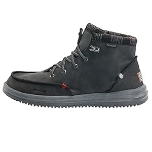 Hey Dude Bradley – Scarponcini da Uomo – Comodi Flessibili e Leggeri – Pelle Eco-Sostenibile – Soletta in Memory Foam – Design Italiano, Stile Americano