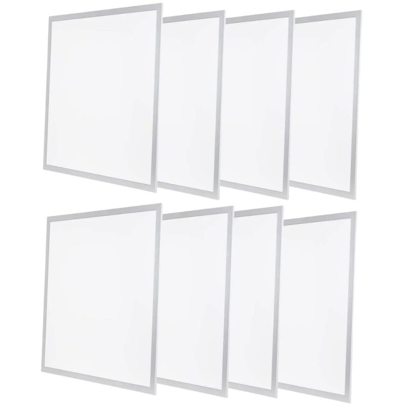 MOSSODOR 60x60 LED Backlit Ceiling Panel Light - 8pcs 6000K Cool White - German Engineered Light Panel - Power Factor Square Ceiling Light