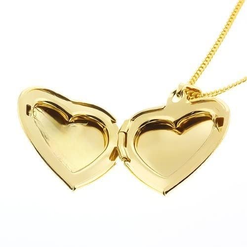 Brass Gold Plated Heart Shape Forever Close to Heart Openable Photo Locket Chain Pendant for Women-image-36