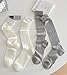 Arukora Knee High Socks 3 Pairs Size 5-9, Mesh Thin Long Breathable Cotton Blend Boot Sock White Gray Black