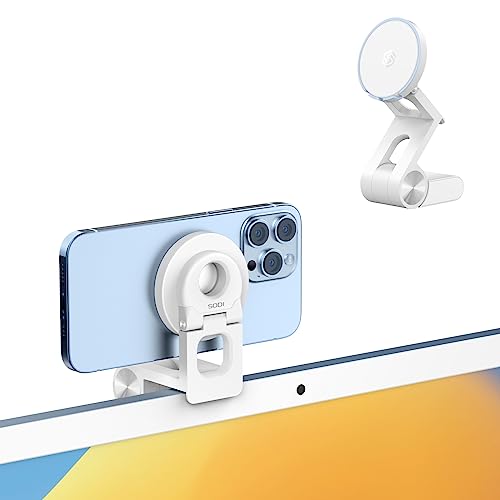 SODI 3-in-1 iPhone MagSafe�Ή��}�E���g �A�W�J���� �}�E���g iPhone Air/17/16/15/14/13/12�V���[�Y ���j�^�[ iMac�p �f�X�N�g�b�v�r���[ �}�O�l�b�g�� web�J���� �X�}�z�X�^���h �����[�g��c F