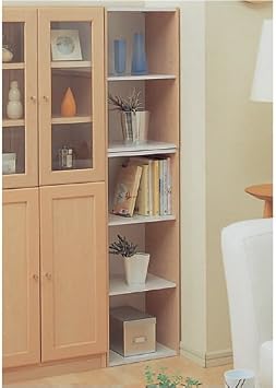 IRIS OHYAMA Space Unit Storage Rack Bookshelf Off-White/Walnut Brown 35.4 inches height Large capacity Space-saving storage Manga shelf Comic shelf Slim depth for neatness Plenty of storage Durable
