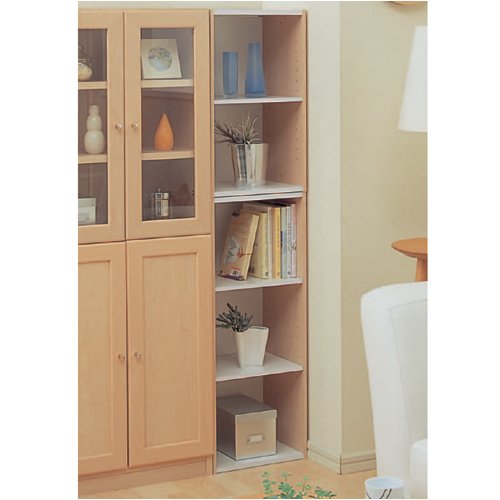 Iris Ohyama UB-9035 Space Unit Storage Rack, Bookshelf, Off White/Walnut Brown, Height 35.4 inches (90 cm), Large Capacity, Space Saving Storage, Cartoon Shelf, Comic Shelf, Depth Slim, Clean, Sturdy